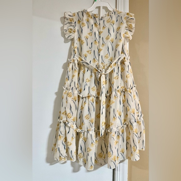 Charming Kids Dress with Floral Pattern - Picture 3 of 6